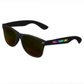 Retro Tinted Lens Sunglasses - Full-Color Arm Printed